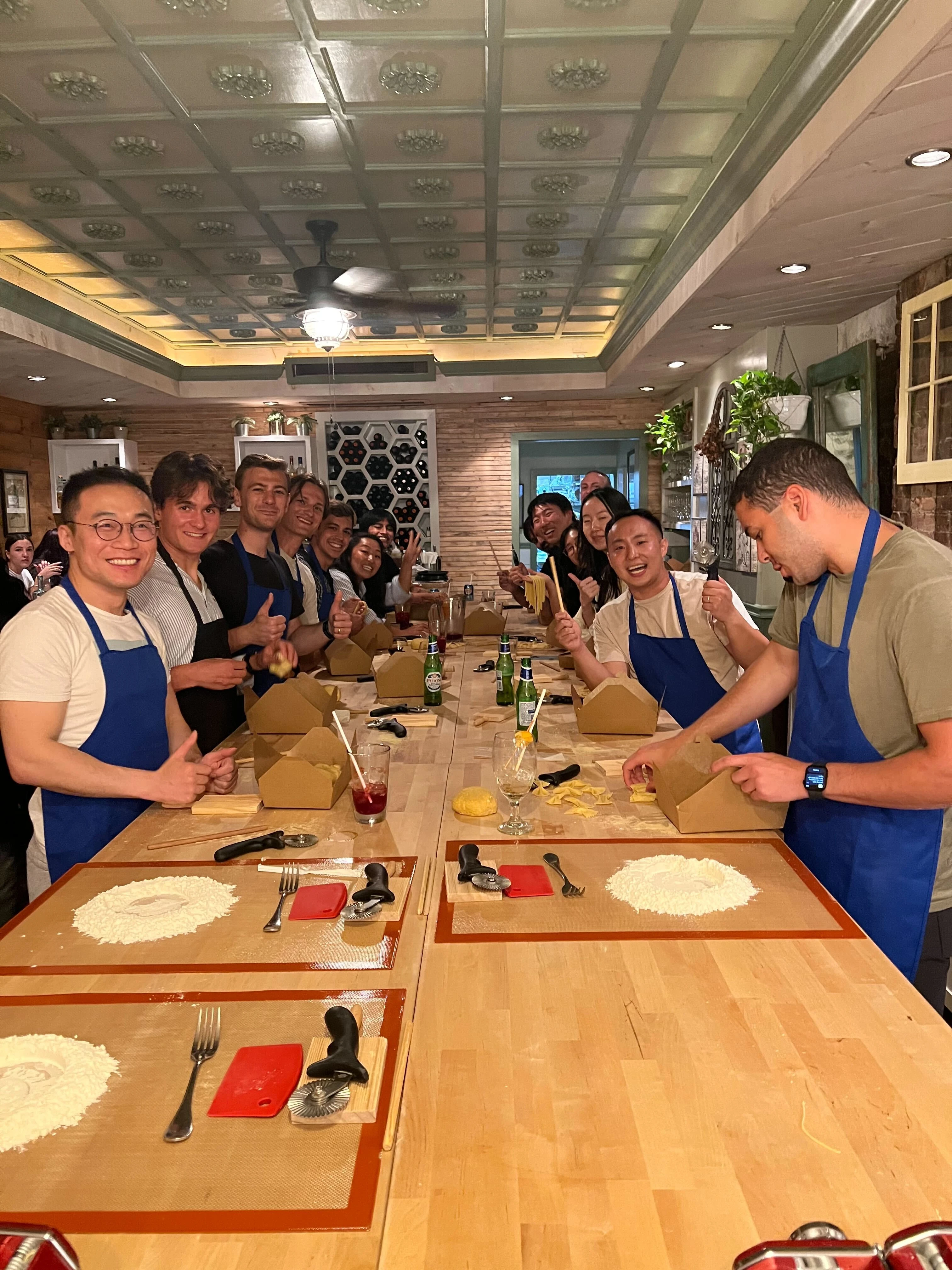 Team learns how to make pasta